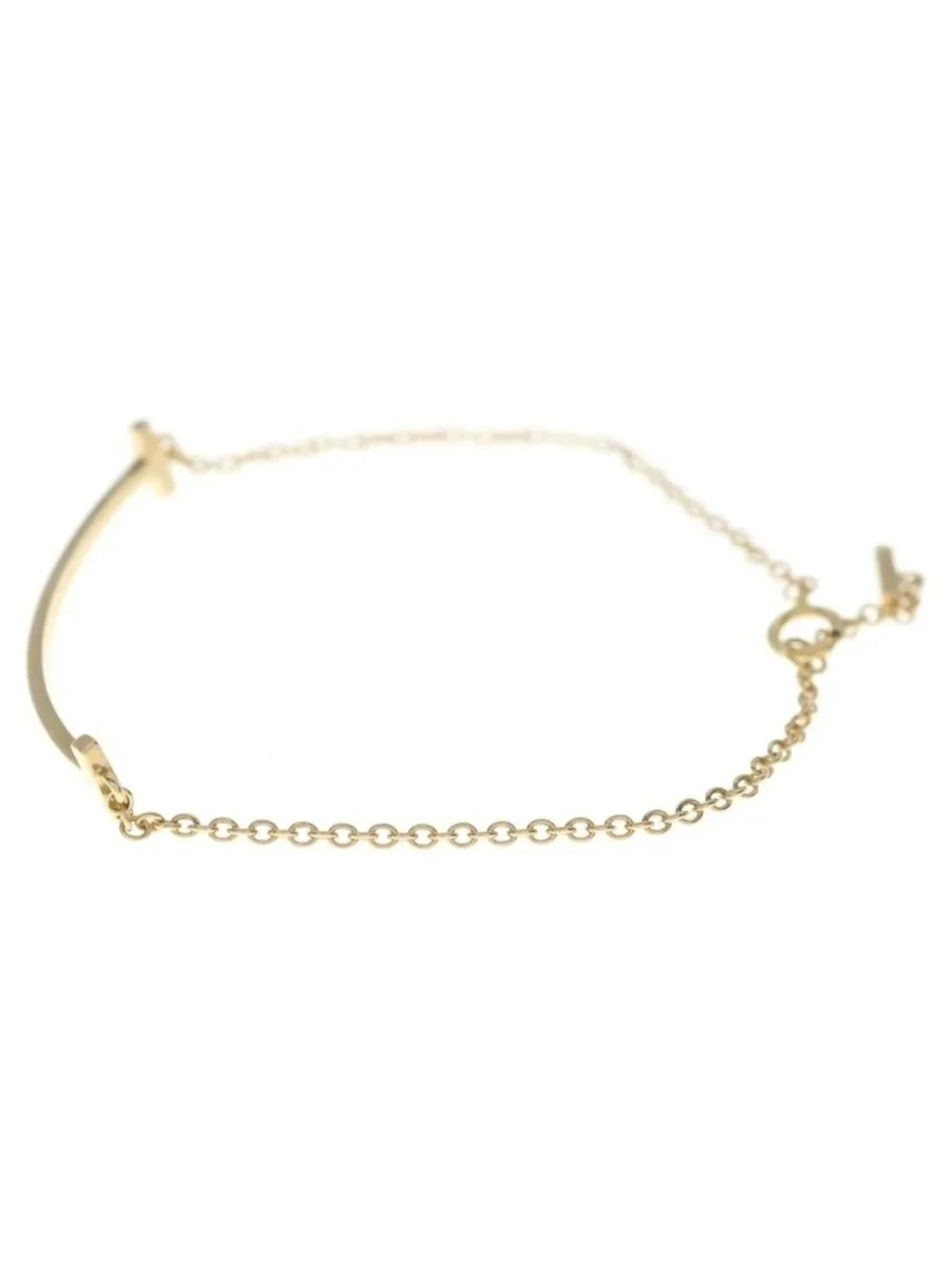 Tiffany & Co T Smile Small 18k Yellow Gold Bracelet